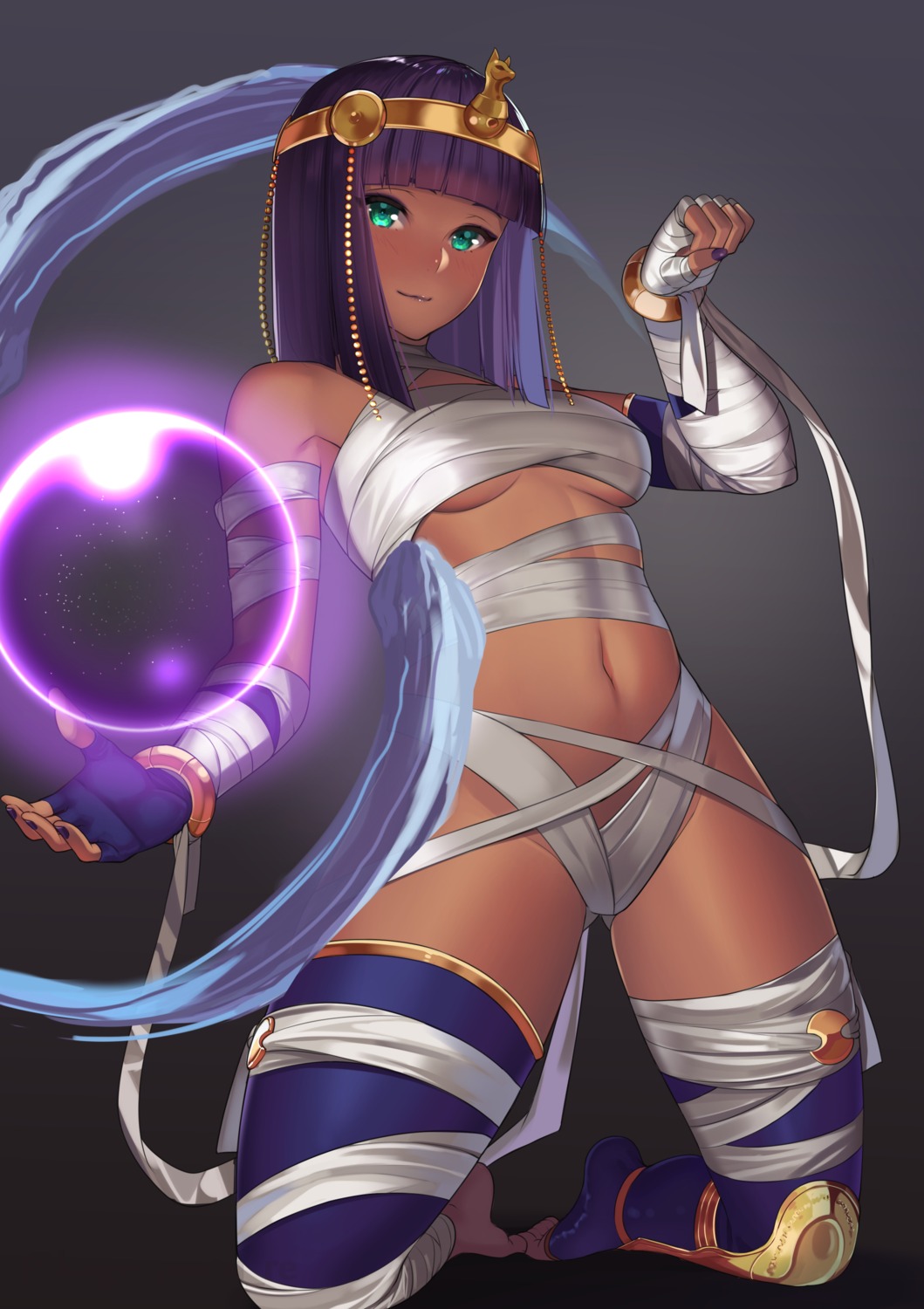 Kagematsuri Street Fighter V Menat Bandages Naked Ribbon Thighhighs